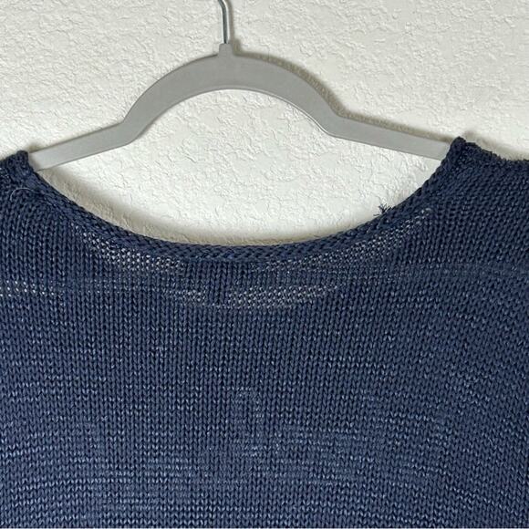 Talbots Women SZ M looseknit embroider CottonPolyester sweater Athleisure Preppy - Picture 4 of 9